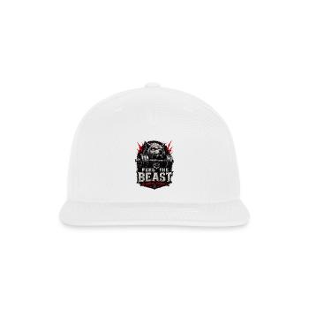 Feeding the Beast: Wolf Power Lifts - Snapback Baseball Cap - white - Front