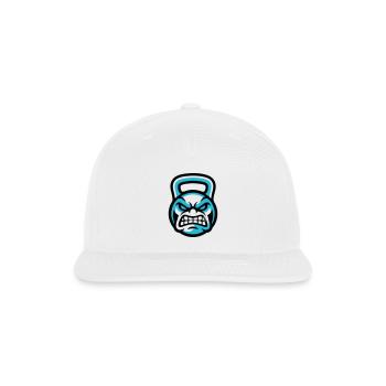 Kettlebell Devil Graphic - Snapback Baseball Cap - white - Front