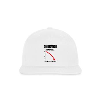 Civilization In Progress (No Future / POS Red 2C) - Snapback Baseball Cap - white - Front