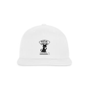 Coffee First Cat Loading - Snapback Baseball Cap - white - Front