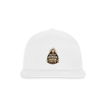 Instant Human Just Add Coffee – Funny Coffee Lover - Snapback Baseball Cap - white - Front