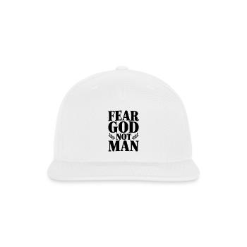 Fear God Not Man - Snapback Baseball Cap - white - Front
