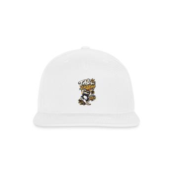 Penguin Skater Graffiti Crown - Snapback Baseball Cap - white - Front