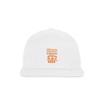 Please Don’t Make Me Count Seventy Seven Times Tee - Snapback Baseball Cap - white - Front