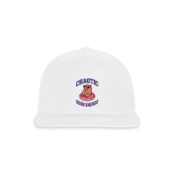 Chaotic Good Energy Capybara Donut Boba Summer - Snapback Baseball Cap - white - Front