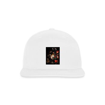 Delshm Baroque Floral Still Life - Snapback Baseball Cap - white - Front