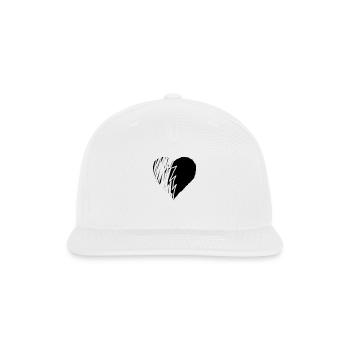 Broken heart - Snapback Baseball Cap - white - Front