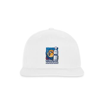 Pufferfish Nitrox Scuba Diving Humor - Snapback Baseball Cap - white - Front