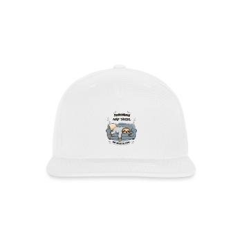 Cozy Sloth Pajama Couch - Snapback Baseball Cap - white - Front