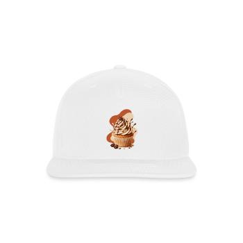 Coffee cupcake design for sweet, indulgent moments - Snapback Baseball Cap - white - Front