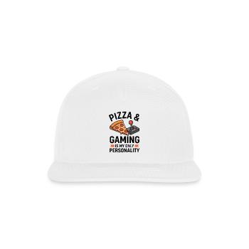 Pizza Arcade Pixel Joy - Snapback Baseball Cap - white - Front