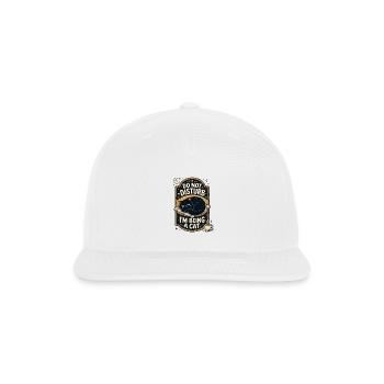Do Not Disturb Im Being A Cat  - Snapback Baseball Cap - white - Front