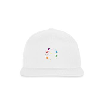 Paper Airplane Pilot Colorful Paper Plane - Snapback Baseball Cap - white - Front