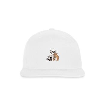Orange Tabby Cat Friend - Snapback Baseball Cap - white - Front