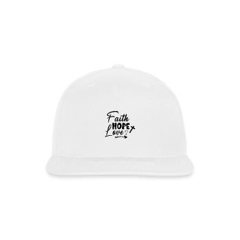 Faith Hope Love - Snapback Baseball Cap - white - Front