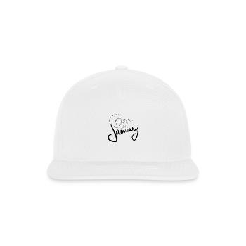 Born in January - Snapback Baseball Cap - white - Front