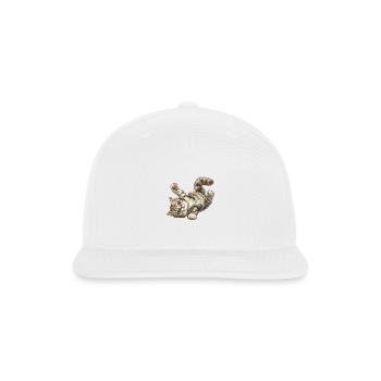 Funny Cat - Snapback Baseball Cap - white - Front
