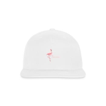 stay fabulous with flamingo - Snapback Baseball Cap - white - Front
