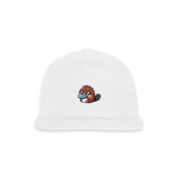 Quirky Platypus Charm - Snapback Baseball Cap - white - Front