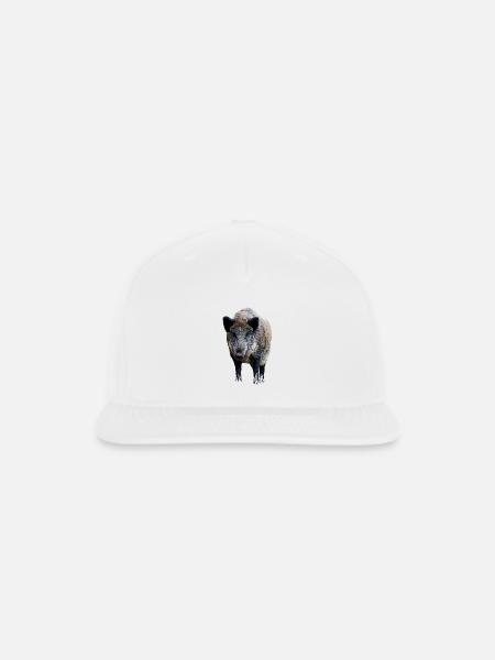 Wild boar - Snapback Baseball Cap - white