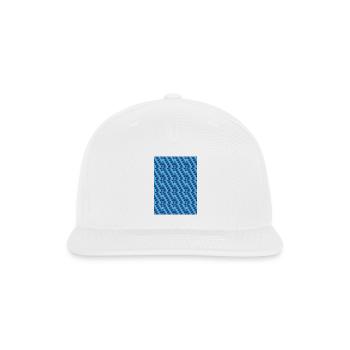 Geometric Blue Pattern - Snapback Baseball Cap - white - Front