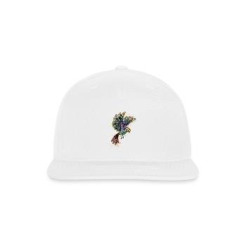 ornamental bird - Snapback Baseball Cap - white - Front