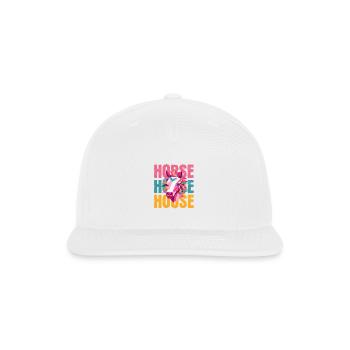 Cute Horse minimalist style art - Snapback Baseball Cap - white - Front