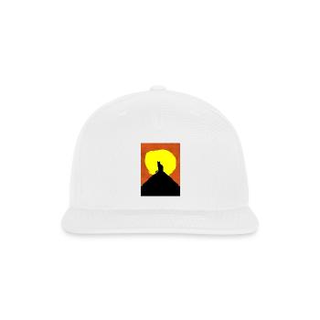 Cat And Sun - Snapback Baseball Cap - white - Front