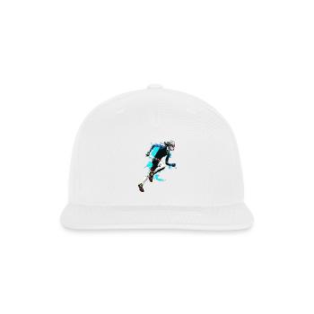 run - Snapback Baseball Cap - white - Front