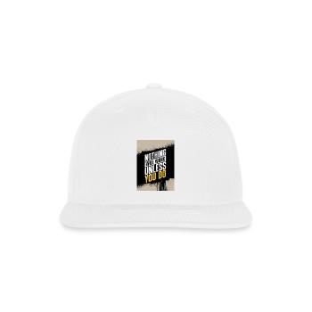 Trending Design - Snapback Baseball Cap - white - Front