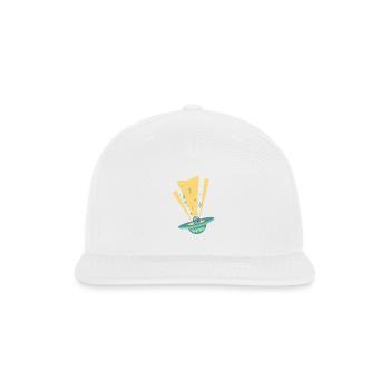 green Greeting Alien Birthday - Snapback Baseball Cap - white - Front