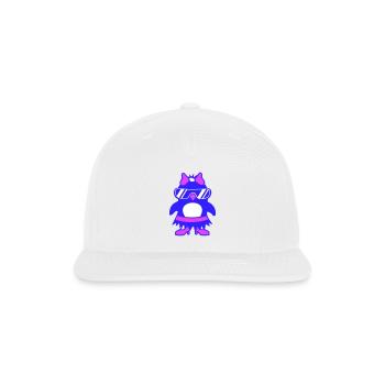 Pretty Penguin Lady Fun Girl Dress Cool Sunglasses - Snapback Baseball Cap - white - Front