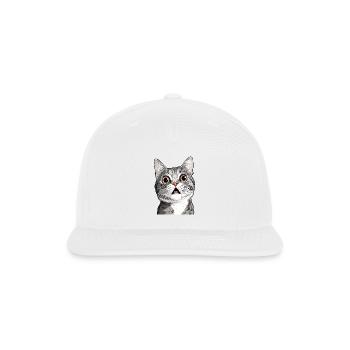 Surprised Kitty - Snapback Baseball Cap - white - Front