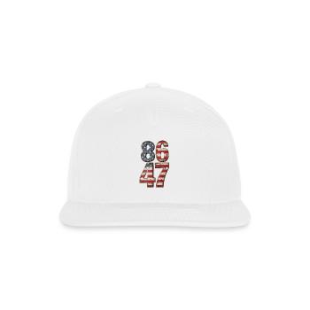 8647 T-Shirt – Anti Trump - Snapback Baseball Cap - white - Front