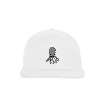 Octopus Cuttlefish Cephalopod Giant Squid Monster - Snapback Baseball Cap - white - Front