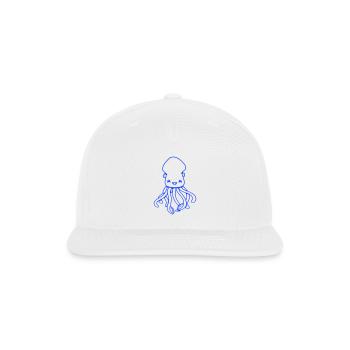 Octopus Cuttlefish Cephalopod Giant Squid Monster - Snapback Baseball Cap - white - Front