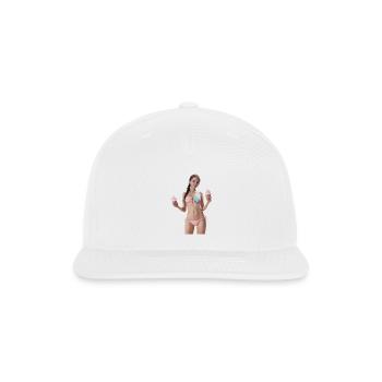 Pastel Ice Cream Cone Illustration - Snapback Baseball Cap - white - Front