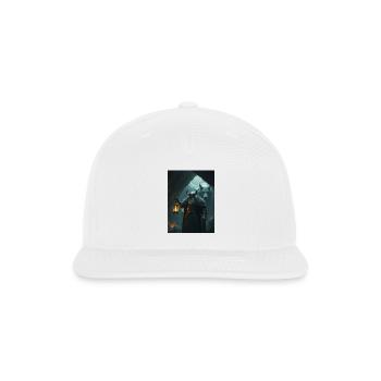 Viking Lantern Guardian in Cave - Snapback Baseball Cap - white - Front