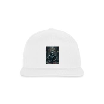 Gothic Skeleton King on Throne - Snapback Baseball Cap - white - Front