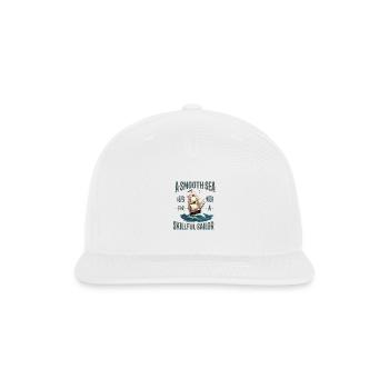 A Smooth Sea Never Made For A Skillful Sailor - Snapback Baseball Cap - white - Front