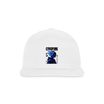 Neon Cyborg Helmet - Snapback Baseball Cap - white - Front