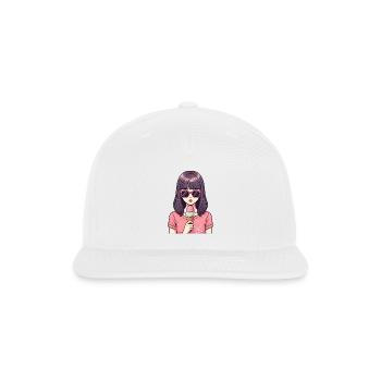 Pastel Ice Cream Chic - Snapback Baseball Cap - white - Front