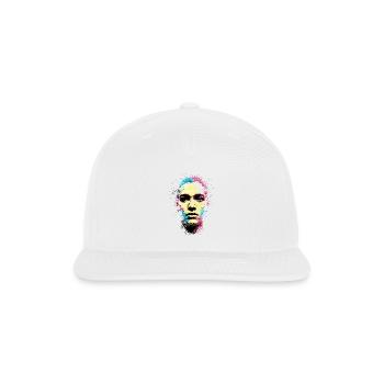 ColorSplit Halftone Face - Snapback Baseball Cap - white - Front