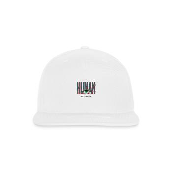 Human Glitch Eye - Snapback Baseball Cap - white - Front