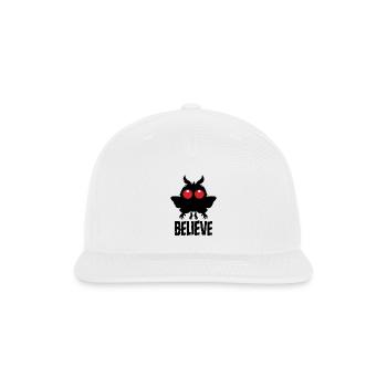 Believe In The Mysterious Mothman - Snapback Baseball Cap - white - Front