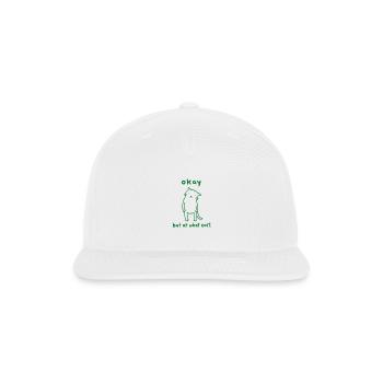 Ok Cat Cost Inquiry - Snapback Baseball Cap - white - Front