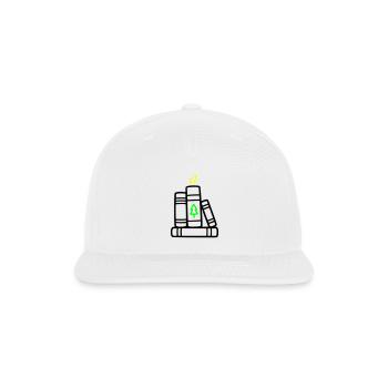 Book Stack Pine Tree Nature Reading Book Club - Snapback Baseball Cap - white - Front
