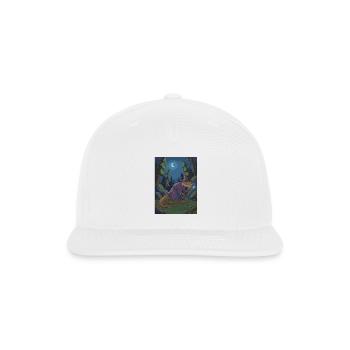Dinosaur Wizard – Fantasy T-Rex Mage Artwork - Snapback Baseball Cap - white - Front