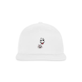 Bold LOL Firework Smile - Snapback Baseball Cap - white - Front