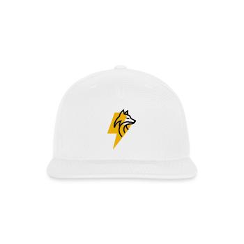 Lightning Wolf Emblem - Snapback Baseball Cap - white - Front